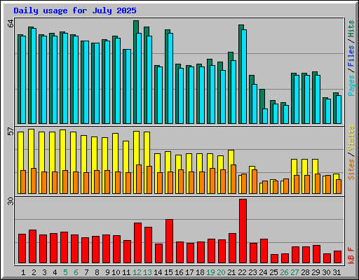 Daily usage for July 2025