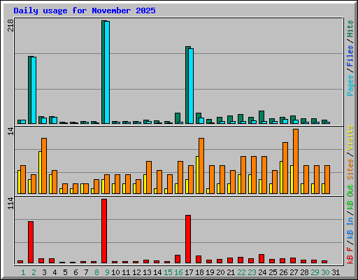 Daily usage for November 2025