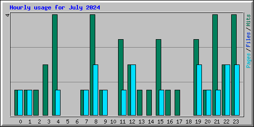 Hourly usage for July 2024