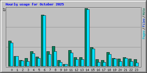 Hourly usage for October 2025